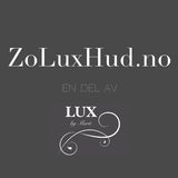 Grå logo med hvit tekst, ZoLuxHud.no en del av LUX by Marit